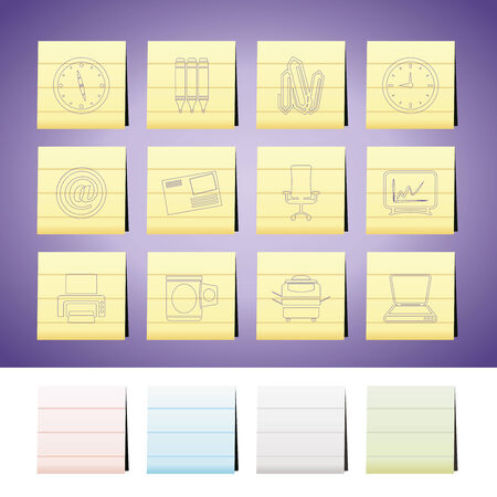 Business and Office tools icons   setのイラスト素材