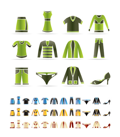 Clothing Icons -  3 colors includedのイラスト素材