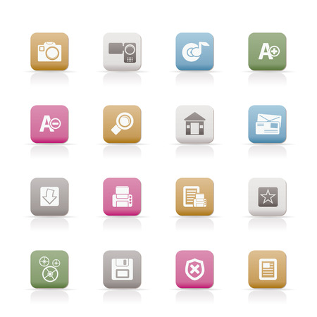 Internet and Website icons のイラスト素材