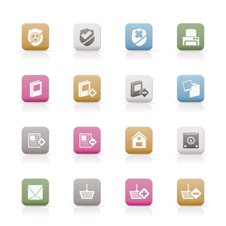 Internet and Website buttons and icons -  Vector icon set のイラスト素材
