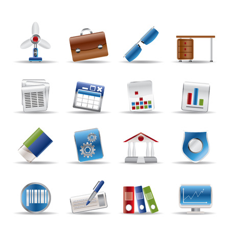 Realistic Business and Office Icons - Vector Icon Set 2のイラスト素材