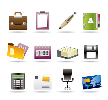 Business and office icons のイラスト素材