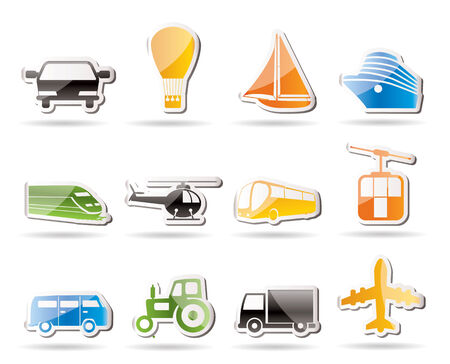 Simple Transportation and travel icons のイラスト素材