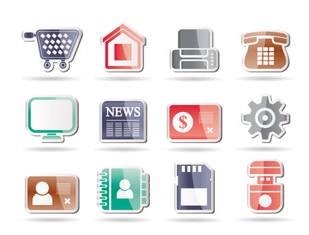 Business, office and website icons  のイラスト素材