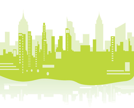 green city backgroundのイラスト素材