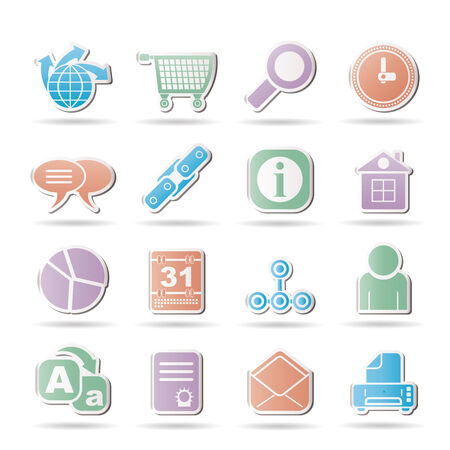 WebSite, Internet and navigation Iconsのイラスト素材