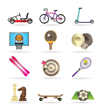 sports equipment and objects icons - vector icon set2のイラスト素材