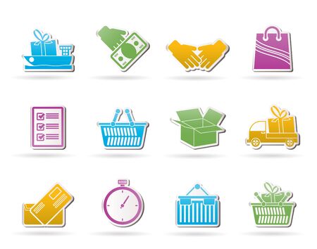 Shipping and logistic icons のイラスト素材