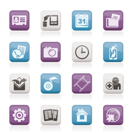 Mobile phone menu icons - vector icon setのイラスト素材