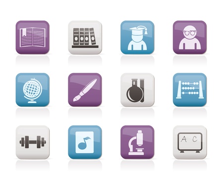 school and education icons - vector icon setのイラスト素材