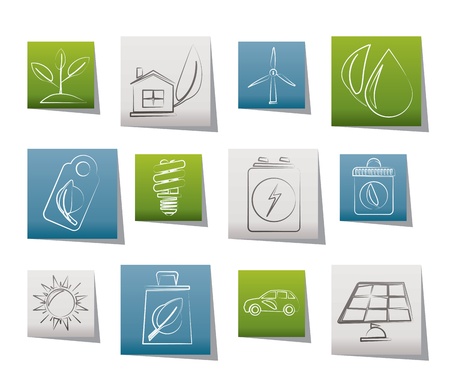 Green and Environment Icons のイラスト素材