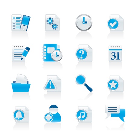 Organizer, communication and connection icons - vector icon setのイラスト素材