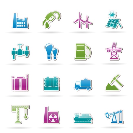 Business and industry icons - vector icon setのイラスト素材