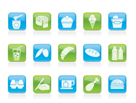 Dairy Products - Food and Drink icons - vector icon setのイラスト素材