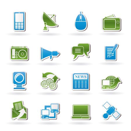 Communication and Technology icons - Icon Setのイラスト素材