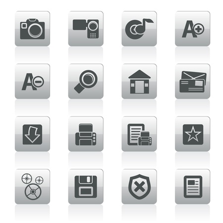 Internet and Website icons  Vector Icon Setのイラスト素材