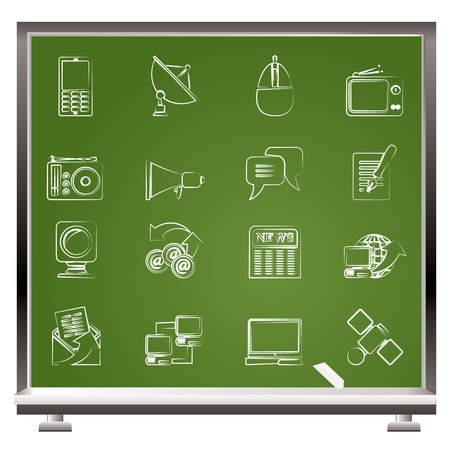 Communication and Technology icons - Vector Icon Setのイラスト素材