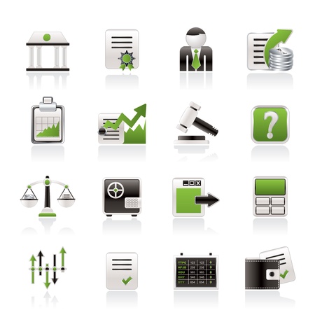 Stock exchange and finance icons - vector icon setのイラスト素材