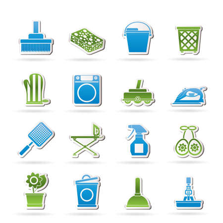 Household objects and tools icons - vector icon setのイラスト素材