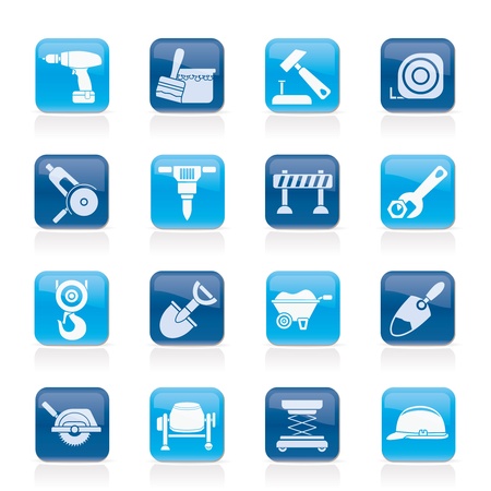 building and construction icons - vector icon setのイラスト素材