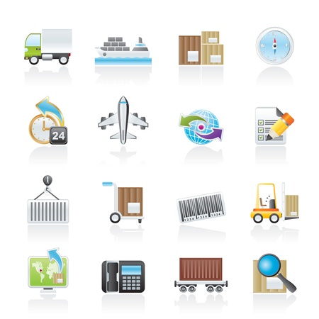 shipping and logistics icons - vector icon set  のイラスト素材