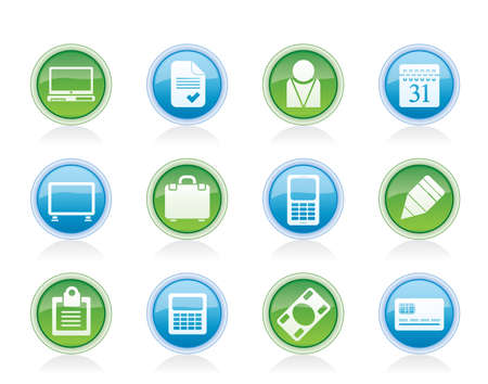 Business and office icons - vector icon setのイラスト素材