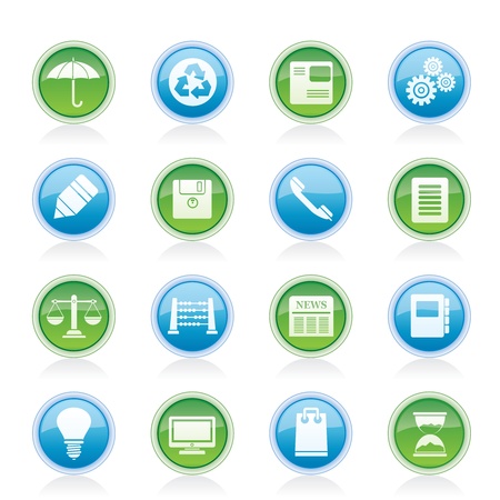Business and Office internet Icons - Vector icon Setのイラスト素材