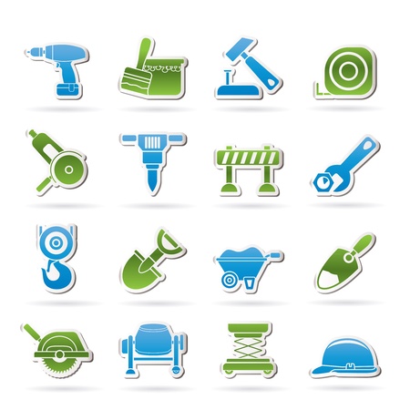building and construction icons - vector icon setのイラスト素材