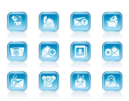 E-mail and Message Icons - vector icon setのイラスト素材