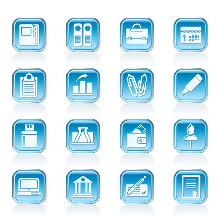 Business, Office and Finance Icons - Vector Icon Setのイラスト素材