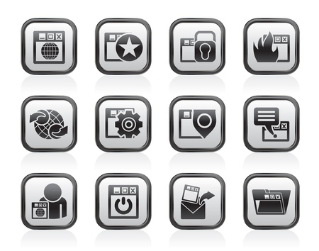 Internet, website and  Security Icons - vector icon setのイラスト素材