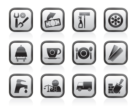 Services and business icons - vector icon setのイラスト素材