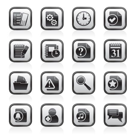 Organizer, communication and connection icons - vector icon setのイラスト素材