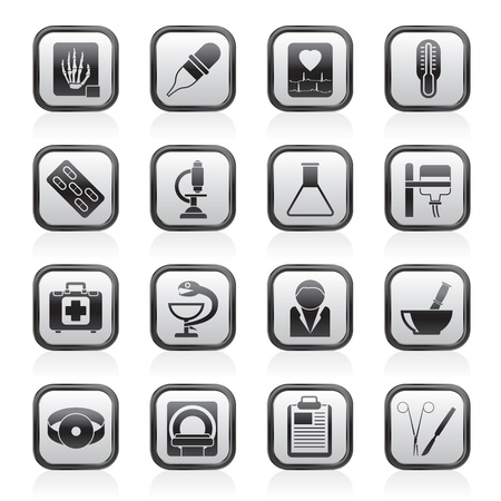 Healthcare and Medicine icons - vector icon setのイラスト素材