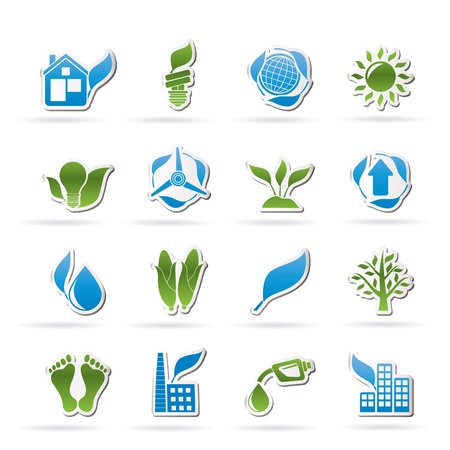 environment and nature icons setのイラスト素材