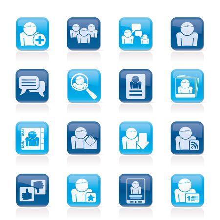 Social Media and Network icons - icon setのイラスト素材