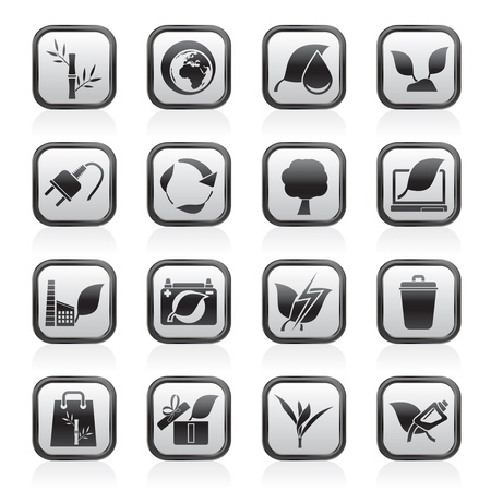 Environment and Conservation iconsのイラスト素材