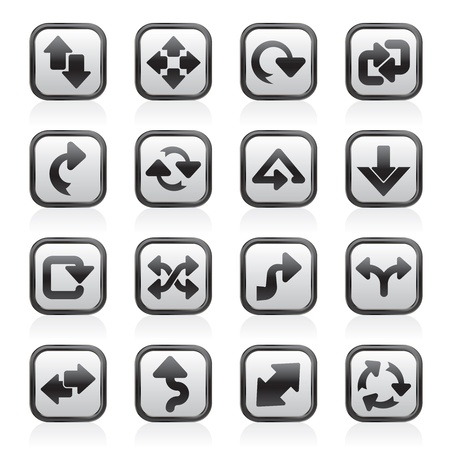 different kind of arrows iconsのイラスト素材