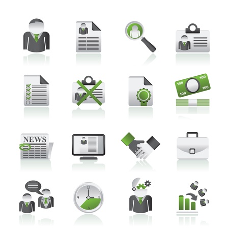 Employment and jobs icons - vector icon setのイラスト素材