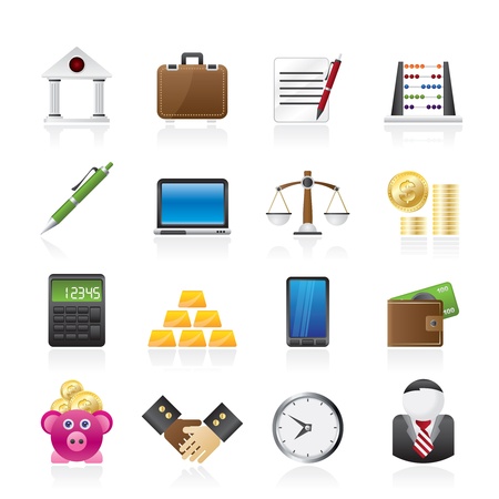 Business and office icons - vector icon setのイラスト素材