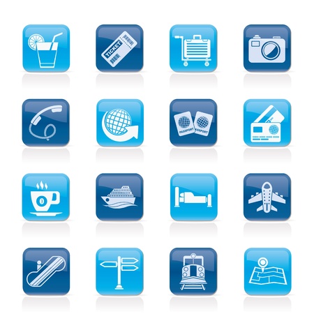 Travel and vacation icons - icon setのイラスト素材