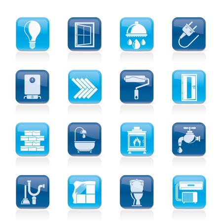 Construction and home renovation icons - vector icon setのイラスト素材