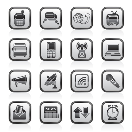 Communication and connection icons - vector icon setのイラスト素材