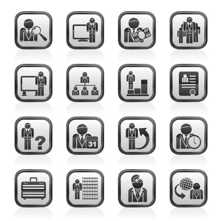 Business, management and hierarchy icons - vector icon setのイラスト素材