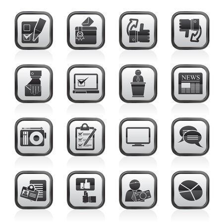 Voting and elections icons - vector icon setのイラスト素材