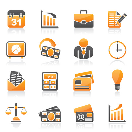Business and office icons - vector icon setのイラスト素材