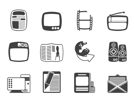 Silhouette Media icons - Icon Setのイラスト素材