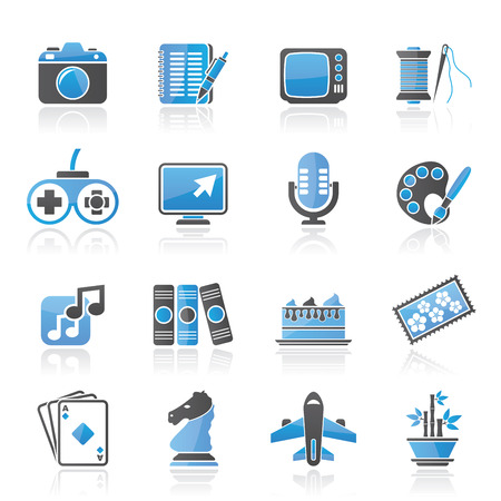 Hobbies and leisure Icons - icon setのイラスト素材