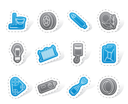 Car Parts and Services iconsのイラスト素材