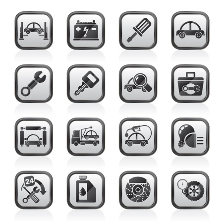 Car service maintenance icons - vector icon setのイラスト素材